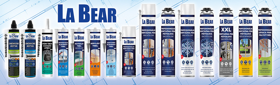 LABEAR montážní pěny, silikony a chemické kotvy