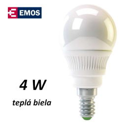 LED rovka EMOS RS-line mini globe 4W TEPL BL E14 (Z74610)