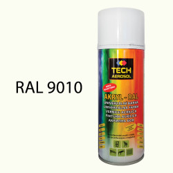 Barva ve spreji akrylov TECH RAL 9010 (bl matn) 400 ml