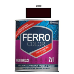 Barva na kov Ferro Color pololesk/2880 0,75L (tmav hnd)