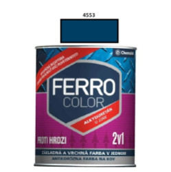 Barva na kov Ferro Color pololesk/4553 0,75L (tmav modr)