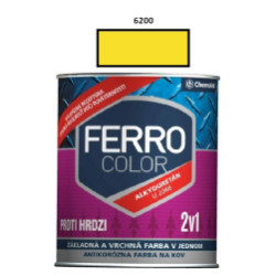 Barva na kov Ferro Color pololesk/6200 0,75L (lut)
