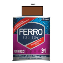 Barva na kov Ferro Color pololesk/8440 0,75L (erveno hnd)