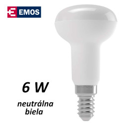 LED rovka EMOS R50 reflector 6W NEUTRLN BL E14 (ZQ7221)