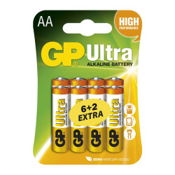Baterie GP Ultra alkalick AA / balen 6+2 ZDARMA (B19218)