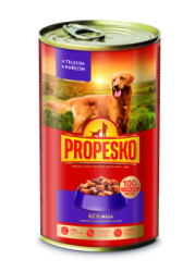 Propesko Kousky Pes tele-kue 1240g v omce